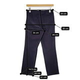 Haat ISSEY MIYAKE ストレッチパンツ HA03FF635 ナイロンイージー パンツ ネイビー レディース ハートイッセイミヤケ【中古】5-1221G∞