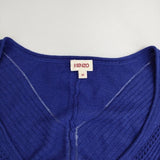 KENZO シルク カシミヤ　ニットワンピース ロング カーディガン ブルー レディース ケンゾー【中古】5-1013T∞