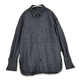 CHAOS GENTLEMAN LADY ウール ダブルポケット シャツ 長袖シャツ チャコールグレー レディース カオス【中古】5-1013T∞