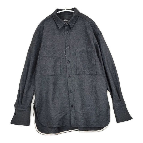 CHAOS GENTLEMAN LADY ウール ダブルポケット シャツ 長袖シャツ チャコールグレー レディース カオス【中古】5-1013T∞