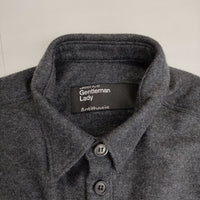 CHAOS GENTLEMAN LADY ウール ダブルポケット シャツ 長袖シャツ チャコールグレー レディース カオス【中古】5-1013T∞