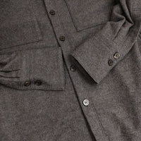 CHAOS GENTLEMAN LADY ウール ダブルポケット シャツ 長袖シャツ チャコールグレー レディース カオス【中古】5-1013T∞