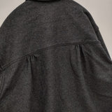 CHAOS GENTLEMAN LADY ウール ダブルポケット シャツ 長袖シャツ チャコールグレー レディース カオス【中古】5-1013T∞