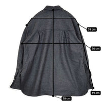 CHAOS GENTLEMAN LADY ウール ダブルポケット シャツ 長袖シャツ チャコールグレー レディース カオス【中古】5-1013T∞