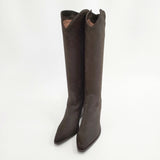 SARTORE 未使用品 ヌバック ロングブーツ サイズ37 ブーツ ブラウン レディース サルトル【中古】5-1027T◎