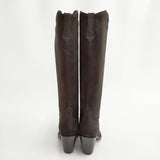 SARTORE 未使用品 ヌバック ロングブーツ サイズ37 ブーツ ブラウン レディース サルトル【中古】5-1027T◎