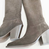 SARTORE 未使用品 ヌバック ロングブーツ サイズ37 ブーツ ブラウン レディース サルトル【中古】5-1027T◎