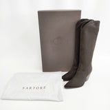 SARTORE 未使用品 ヌバック ロングブーツ サイズ37 ブーツ ブラウン レディース サルトル【中古】5-1027T◎