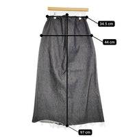 GABRIELA COLL GARMENTS CROSSED SKIRT 定77000円 NO.316 デニムスカート 25AW ブラック レディース ガブリエラコールガーメンツ【中古】5-0916G♪