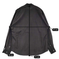 山内 ノーミュールシング強撚ウールクロスシャツ サイズ2 アーバン染 定価48400円 25143 長袖シャツ 25SS ブラック メンズ 山内【中古】5-0916M♪