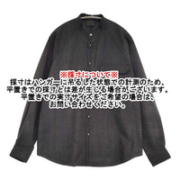 山内 ノーミュールシング強撚ウールクロスシャツ サイズ2 アーバン染 定価48400円 25143 長袖シャツ 25SS ブラック メンズ 山内【中古】5-0916M♪