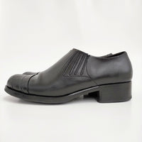 PETROSOLAUM 81112-PO03 side elastic クロコダイル コードヴァン 36 シューズ・靴 ブラック レディース ペテロオラウム【中古】5-0916G♪