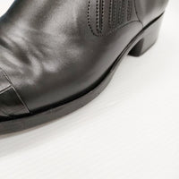 PETROSOLAUM 81112-PO03 side elastic クロコダイル コードヴァン 36 シューズ・靴 ブラック レディース ペテロオラウム【中古】5-0916G♪