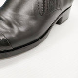 PETROSOLAUM 81112-PO03 side elastic クロコダイル コードヴァン 36 シューズ・靴 ブラック レディース ペテロオラウム【中古】5-0916G♪