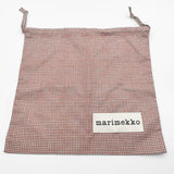 marimekko 新品 marimade VERKKO ALL PURPOSE BAG 巾着バッグ ブラウン ブルー レディース マリメッコ【中古】5-1012G∞