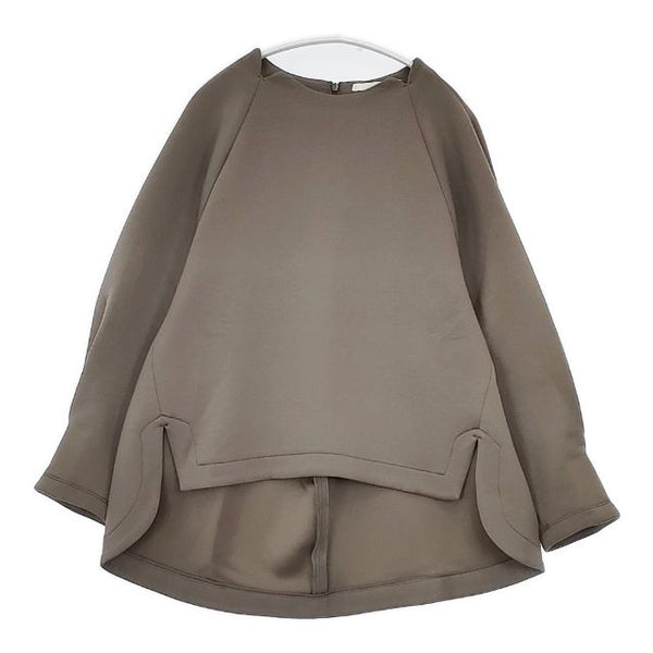 qualite フォルムエアリーカットソー 定価17990円 ブラウス シャツ グレージュ レディース カリテ【中古】5-1020T∞