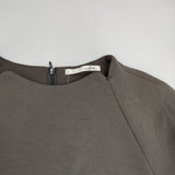 qualite フォルムエアリーカットソー 定価17990円 ブラウス シャツ グレージュ レディース カリテ【中古】5-1020T∞