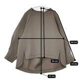 qualite フォルムエアリーカットソー 定価17990円 ブラウス シャツ グレージュ レディース カリテ【中古】5-1020T∞