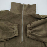 cloche 新品 ハーフジップフリーストレーナー 定15400円 450-85021 プルオーバーブルゾン ジャケット カーキ レディース クロシェ【中古】5-1018T♪