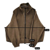 cloche 新品 ハーフジップフリーストレーナー 定15400円 450-85021 プルオーバーブルゾン ジャケット カーキ レディース クロシェ【中古】5-1018T♪