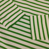 SAINT JAMES ウエッソン T5 ボーダー 長袖Ｔシャツ カットソー ロンＴ ホワイト グリーン メンズ セントジェームス【中古】5-1225M∞