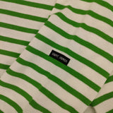 SAINT JAMES ウエッソン T5 ボーダー 長袖Ｔシャツ カットソー ロンＴ ホワイト グリーン メンズ セントジェームス【中古】5-1225M∞