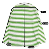 SAINT JAMES ウエッソン T5 ボーダー 長袖Ｔシャツ カットソー ロンＴ ホワイト グリーン メンズ セントジェームス【中古】5-1225M∞