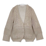 mina perhonen sunny sandy 定価50600円 vs8097 コットンニット サイズ40 カーディガン ベージュ レディース ミナペルホネン【中古】5-1218M∞