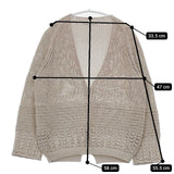 mina perhonen sunny sandy 定価50600円 vs8097 コットンニット サイズ40 カーディガン ベージュ レディース ミナペルホネン【中古】5-1218M∞