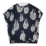 mina perhonen ys8429 cidre コットン サイズ38 Ｔシャツ カットソー ネイビー ホワイト レディース ミナペルホネン【中古】6-0426S∞