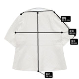 a day in the life UNITED ARROWS パフジャカード タックスリーブ ブラウス シャツ ホワイト レディース アデイインザライフ【中古】6-0426S∞