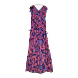 ISABEL MARANT シルククレポンマキシワンピース 定価190400円 ノースリーブドレス ワンピース パープル ピンク レディース イザベルマラン【中古】6-0323M∞