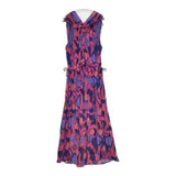 ISABEL MARANT シルククレポンマキシワンピース 定価190400円 ノースリーブドレス ワンピース パープル ピンク レディース イザベルマラン【中古】6-0323M∞