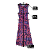 ISABEL MARANT シルククレポンマキシワンピース 定価190400円 ノースリーブドレス ワンピース パープル ピンク レディース イザベルマラン【中古】6-0323M∞