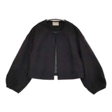 中川政七商店 ジャカード織のジャケット 菱紋 定価36300円 ノーカラージャケット 25SS ブラック レディース 中川政七商店【中古】5-0916M♪
