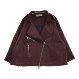 Proenza Schouler ダブル ライダースジャケット ワインレッド レディース プロエンザスクーラー【中古】5-1018T♪