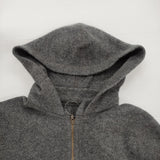 Mademoiselle NONNON フード付き ハーフジップ ウール ワンピース グレー レディース マドモアゼルノンノン【中古】5-1018T♪