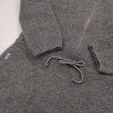 Mademoiselle NONNON フード付き ハーフジップ ウール ワンピース グレー レディース マドモアゼルノンノン【中古】5-1018T♪