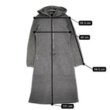 Mademoiselle NONNON フード付き ハーフジップ ウール ワンピース グレー レディース マドモアゼルノンノン【中古】5-1018T♪