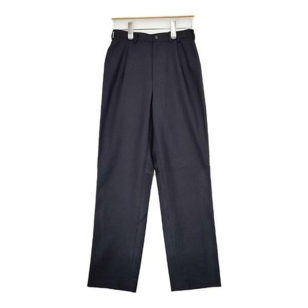 Mademoiselle NONNON カシミヤ混 ハイウエスト スラックス パンツ ネイビー レディース マドモアゼルノンノン【中古】5-1013T∞