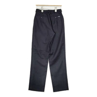 Mademoiselle NONNON カシミヤ混 ハイウエスト スラックス パンツ ネイビー レディース マドモアゼルノンノン【中古】5-1013T∞