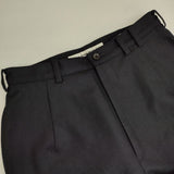Mademoiselle NONNON カシミヤ混 ハイウエスト スラックス パンツ ネイビー レディース マドモアゼルノンノン【中古】5-1013T∞