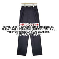 Mademoiselle NONNON カシミヤ混 ハイウエスト スラックス パンツ ネイビー レディース マドモアゼルノンノン【中古】5-1013T∞