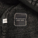 Mademoiselle NONNON チェック フード付き トグルボタン コート ブラック グレー レディース マドモアゼルノンノン【中古】5-1018T♪