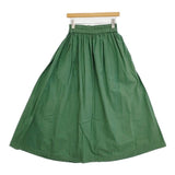 miiThaaii インド綿 ギャザー ロングスカート グリーン レディース ミーターイー【中古】5-1221M∞
