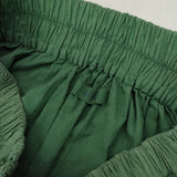 miiThaaii インド綿 ギャザー ロングスカート グリーン レディース ミーターイー【中古】5-1221M∞