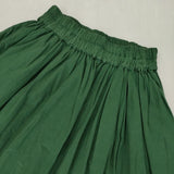 miiThaaii インド綿 ギャザー ロングスカート グリーン レディース ミーターイー【中古】5-1221M∞