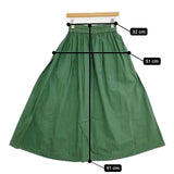 miiThaaii インド綿 ギャザー ロングスカート グリーン レディース ミーターイー【中古】5-1221M∞