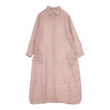 fog linen work リトアニア製 シャツワンピ リネン ワンピース ピンク レディース フォグリネンワーク【中古】6-0323M∞