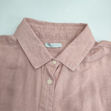 fog linen work リトアニア製 シャツワンピ リネン ワンピース ピンク レディース フォグリネンワーク【中古】6-0323M∞